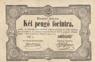 1849. 2Ft "Kincstári utalvány" T:III