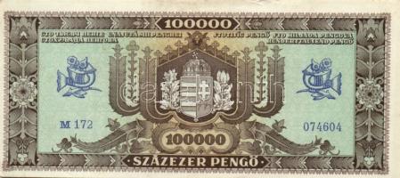 1945. 100.000P (3x) egymásutáni páros sorszámkövetés T:II