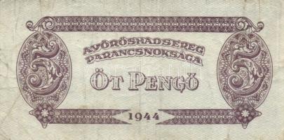 1944. 1P-1000P "V.H." teljes 8klf értékű bankjegy sorozata T:III