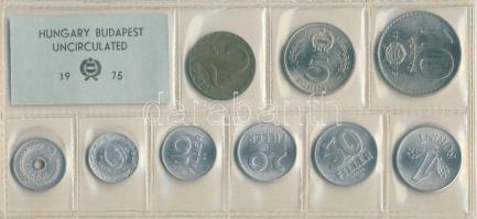 1975. 2f-10Ft 9db klf érmés forgalmi sor fóliatokban T:1