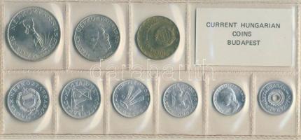 1977. 2f-10Ft 9db klf érmés forgalmi sor fóliatokban T:1