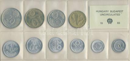1983. 2f-20Ft 10db klf érmés forgalmi sor fóliatokban T:1