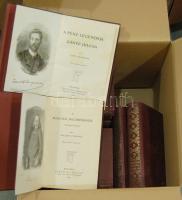 Franklin Társulat könyvtára sorozat a szerzők arcképével 1-30. kötet, 2 kötet híján komplett sorozat. Bp., é. n., Franklin-Társulat Aranyozott kiadói egészvászon kötésben.