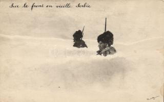 Military WWI the Serbian front, humour, hand-painted card s: Paul Blanche