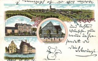 1897 Rinkerode with railway station and Restaurant Heimann litho