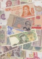 Vegyes bankjegy tétel, összesen 62db, magyar koronák, pengők, forintok, jugoszláv, lengyel, csehszlo...