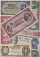 Vegyes bankjegy tétel, összesen 65db, magyar koronák, pengők, forintok, jugoszláv, lengyel, csehszlo...