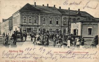 Bohumín (Oderberg) market place with the shop of Simon Kassler (fl)