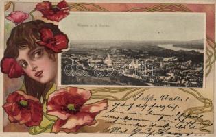 Krems an der Donau, floral litho