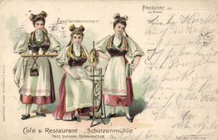 Café Schützenmühle, folklore litho