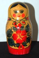 Régi 5 részes orosz matrjoska baba