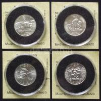 USA 2004-2007. 1/4$ emlékkiadások (18x) 14klf:Florida, Kalifornia, Iowa, Montana, Colorado (2x), Kansas, Nebraska, Washington (2x), Dél-Dakota (2x), Nevada (2x), Oregon, Idaho, Észak-Dakota, New York T:1 (tanúsítványok is)