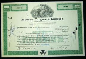 Kanada / Toronto 1969. Massey-Ferguson Limited mezőgazdaságigép és berendezés gyártó üzem részvénye T:I