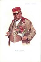 Bécsi férfi, portás, B.K.W.I. 917-5., Wiener Typen, Dienstmann / Austrian folklore from Vienna, porter, B.K.W.I. 917-5.