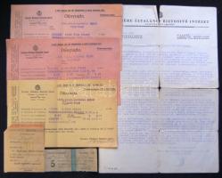 6 db régi Fonciére és más biztosító irat és nyugta