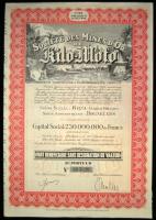 Belga Kongó 1940. "Societé Des Mines D`Or De Kilo-Moto" 230.000.000Fr