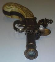 Régi csontmarkolatos pisztoly igényesen kidolgozott gyűjtői replikája