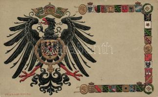 German coat of arms Emb. litho