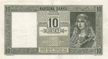 Jugoszlávia 1939. 10D T:II