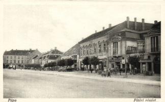 Pápa Főtér Singer Gyula üzletével