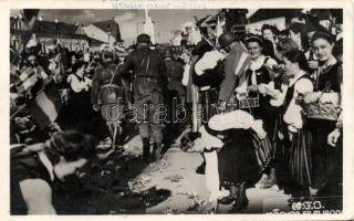 Gyergyószentmiklós entry of the Hungarian troops So.Stpl