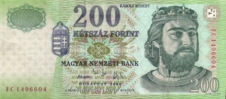 1998. 200Ft "FC" + 2001. 200Ft "FA" + 2003. 200Ft "FB" + 2005. 200Ft "FB" + 2006. 200Ft "FC" T:I,II