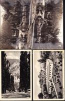 48db vegyes főként magyar és külföldi városképes lap, egy-két levelezőlappal vegyes minőségben és egy Perugia leporellófüzet