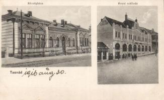 Tasnád Hotel Royal and town hall