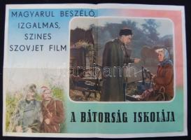 "A bátorság iskolája" magyarul beszélő színes szovjet film plakátja 41x30cm