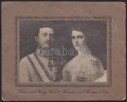 IV. Károly és Zita fotója kartonlapra ragasztva 15x19,5cm