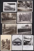 12 db kis méretű katona fotó a 30-as 40-es évekből (testőrök, haditechnika, stb.)