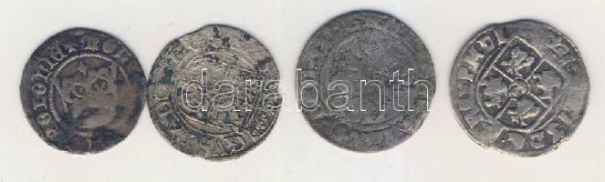 Lengyelország 1500-1600-as évek 4db Ag pénzérme T:3,4