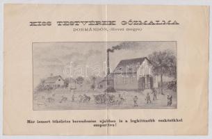 1894 Dormándi Kiss testvérek Gőzmalma reklámlap