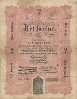 1848. 2Ft "Kossuth Bankó" T:III-(apró lyuk)