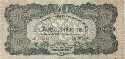 1944. Vörös Hadsereg kiadások 20P + 50P + 100P T:II