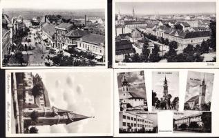 21 db városképes lap a negyvenes évekből a történelmi Magyarország területéről / 21 Hungarian town-view cards