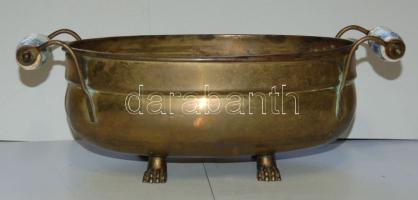 ~1900 Réz párologtató porcelán fogantyúval