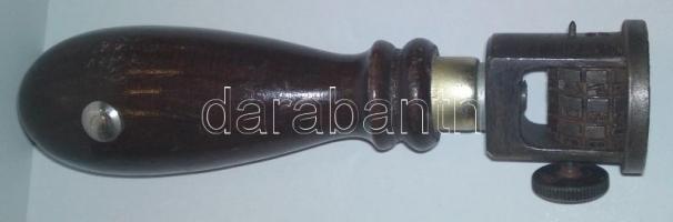 Régi, fanyelű "Sóstóhegy MÁV" köriratos dátum bélyegző / Railways stamper 14 cm