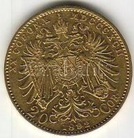 Ausztria 1892 20K arany 6,775gr T:2 Aranyárban !