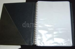 232 db képeslap tárolására alkalmas gyűrűs berakó 29 db műanyag lappal