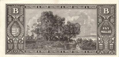 1946. 1.000.000BP (5x) eltolódott elő-és hátlapi nyomattal T:I,II