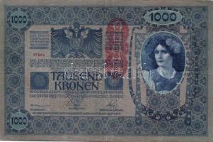 1902. 1000K (2x) mindkét oldal német nyelvű (Osztrák-Magyar Bank) II. kiadás (Auflage) piros "D...