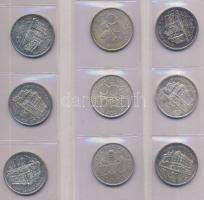 1992-93. 200Ft Ag "MNB" (9x) T:1,2
