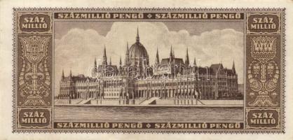 1946. 100.000.000P (2x) egymáshoz közeli sorszámúak T:II + 100.000AP fehér papír 5600/1946 rendelett...