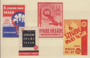 4 klf Szegedi Ipari Vásár levélzáró a 30-as évekből