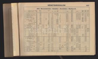 1939 Magyar Királyi Államvasutak: Hivatalos menetrendkönyv (külföldi) Komplett de néhány kijáró lap ...