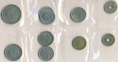 1867-1996. Kis európai fémpénz gyűjtemény,  Spanyolország, Olaszország, Görögország pénzei, összesen...