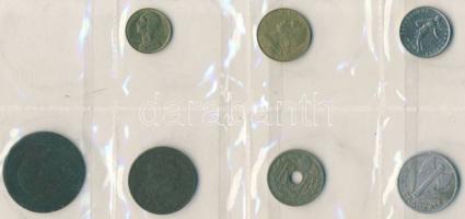 1915-1997. Kis nyugat-európai fémpénz gyűjtemény, Franciaország és Nagy-Britannia pénzei, összesen 4...