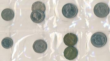 1915-1997. Kis nyugat-európai fémpénz gyűjtemény, Franciaország és Nagy-Britannia pénzei, összesen 4...