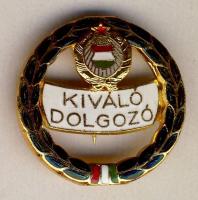 Babérkoszorús "Kiváló Dolgozó" kitüntetés eredeti díszdobozban T:1